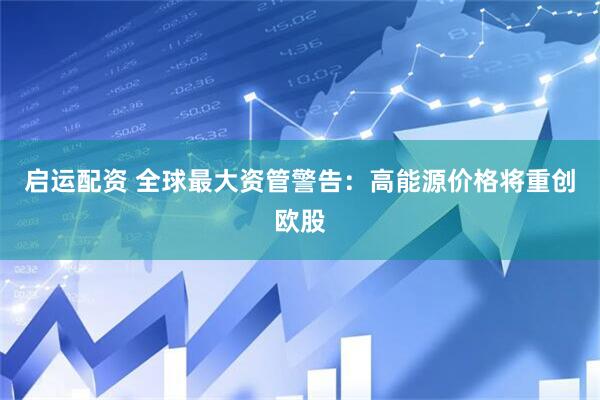 启运配资 全球最大资管警告：高能源价格将重创欧股